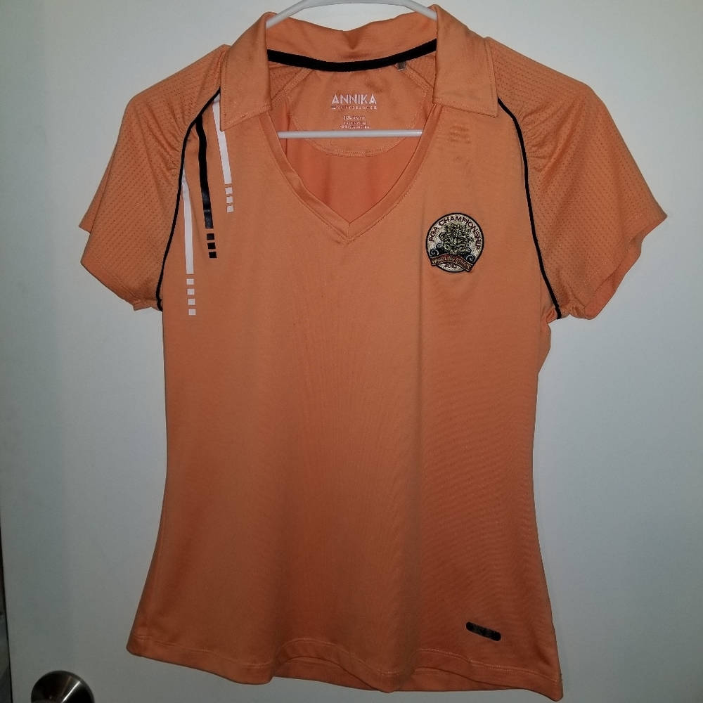 Annika XS Orange Women's PGA Polo Shirt